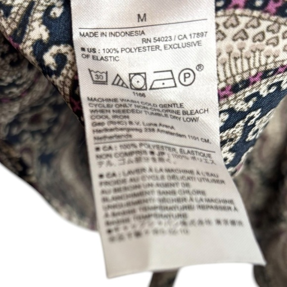 Banana Republic Women’s Long Sleeve Paisley Blouse Size Medium - Picture 8 of 11